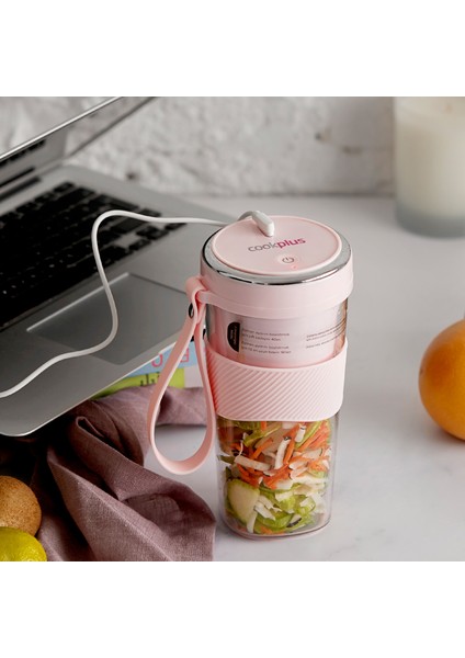 Pink Taşınabilir Şarjlı Smoothie Blender