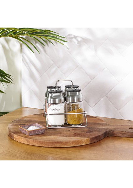 Dimple Steel 5 Parça Baharat Takımı