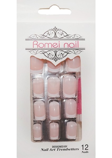 Pazarız Nail Takma Tırnak 12'li - French Pembe