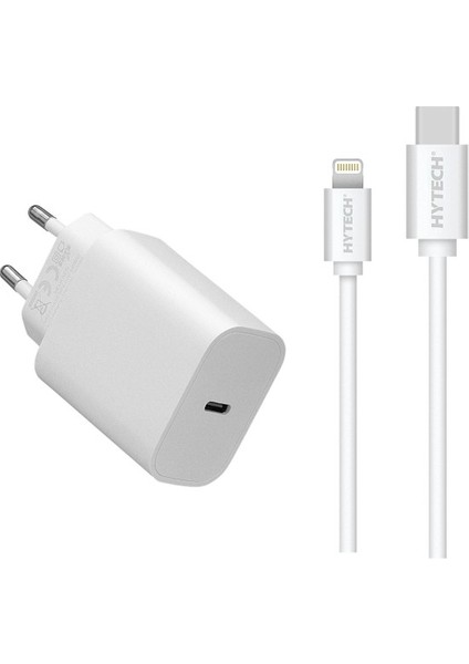 HY-XE40PD 20W Apple iPhone Uyumlu Hızlı Şarj Adaptörü + iPhone Uyumlu Şarj Kablosu