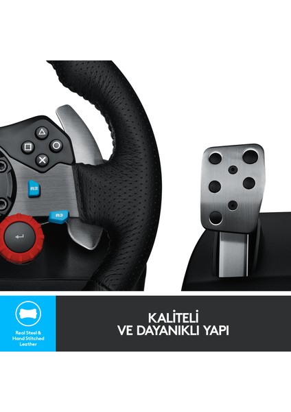 G G29 PS5, PS4 ve PC ile Uyumlu Driving Force Yarış Direksiyonu - Siyah