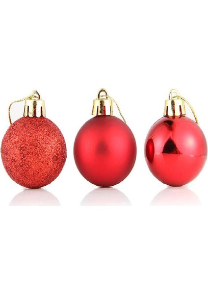 Funworld Yılbaşı Yeni Yıl Süsü Çam Ağacı Süs Top 3,5 cm 6'lı Kırmızı fiyatları