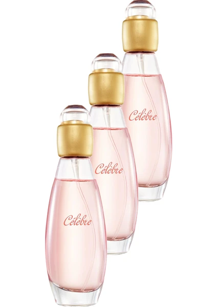 Celebre Kadın Parfüm Edt 50 Ml. Üçlü Set