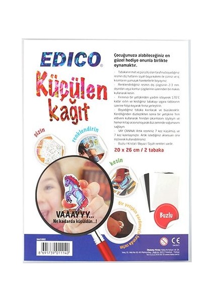 Halsa Küçülen Kağıt 20 x 26 cm Buzlu 2'li Paket