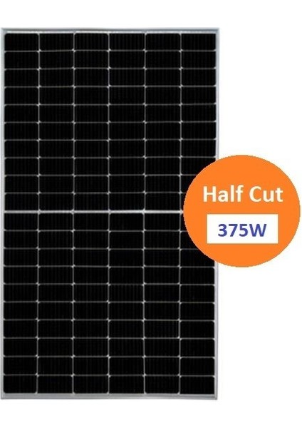 375 W 9bb Half Cut Monokristal Güneş Paneli