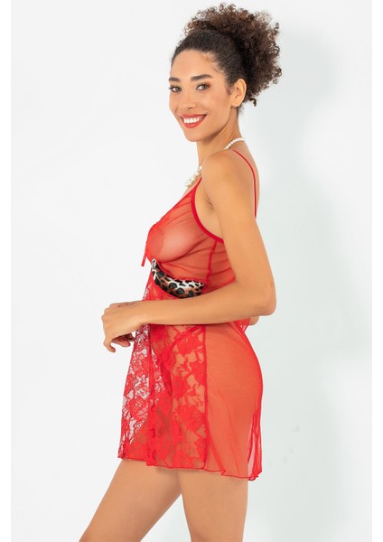 Leopar Detaylı Gecelik Takımı fırsatları