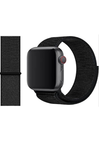 Apple Watch Seri 9 8 7 6 5 4 Se Uyumlu 38-40-41 MM Ebatlar İçin Spor Loop Dokuma Kordon