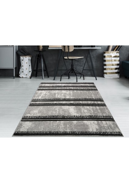 Daymode A.gri Siyah Modern Halı DYM002