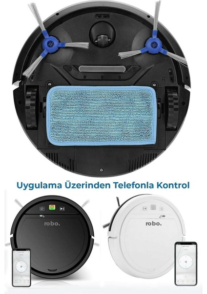 Akıllı Robot Süpürge Siyah