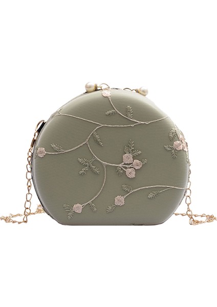 Kadın Çanta Moda Şeftali Kalp Şeklinde Dantel Crossbody Omuz Çantası Debriyaj Çanta(Yurt Dışından)