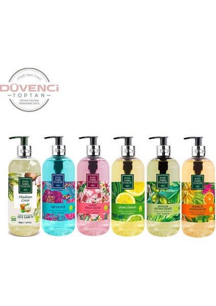 Sıvı Sabun Seti Ayvalık Zeytin Çiçeği, Çeşme Limonu, Japon Kiraz Çiçeği, Okyanus, Bodrum Mandalinası, Hindistan Cevizi 500 ml fiyatları