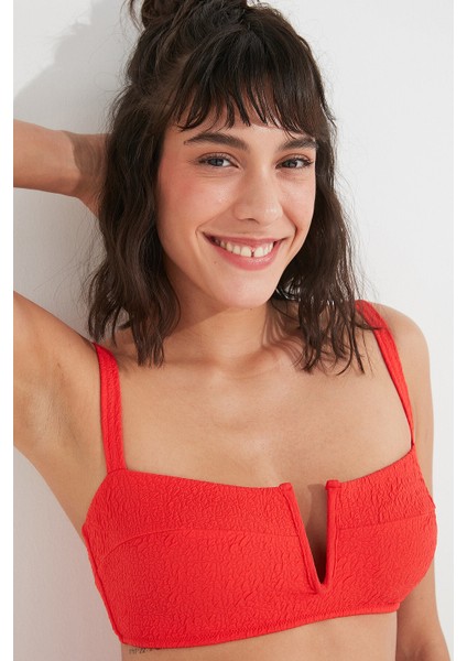 Kırmızı Eva Strapless Bikini Üstü fırsatları