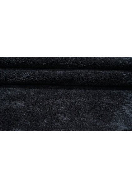Siyah Renk Yumuşak Dokulu Kaymaz Taban Peluş Halı-Yolluk fiyatları