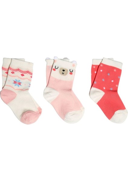 Baby Bebek Çorabı 3 Lü Set Uykucu Fairy 0-6 Ay