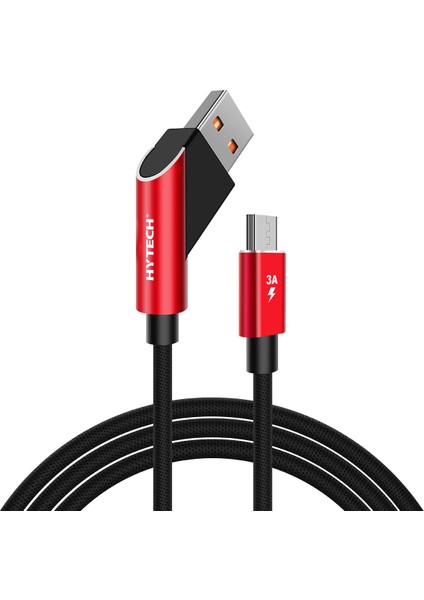 HY-X215 3A Micro USB 1 mt Siyah Data + Şarj Kablosu