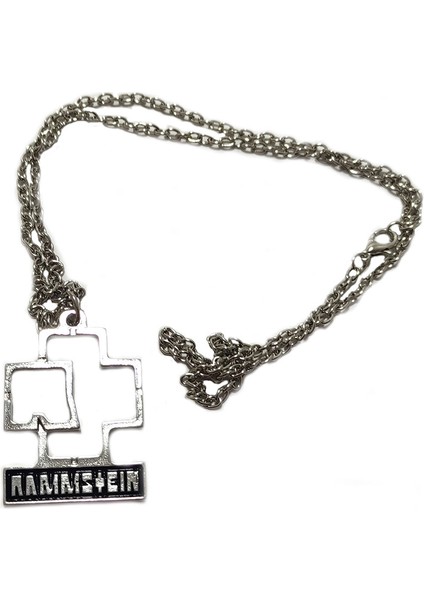 Rammstein Gümüş Kaplama Zincir Kolye