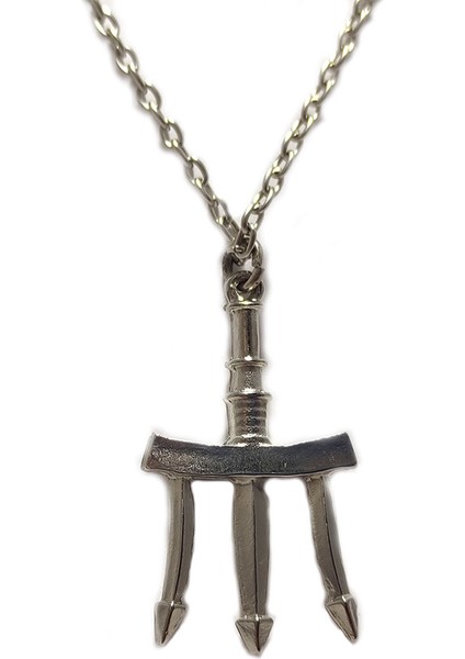 Percy Jackson Trident Gümüş Kaplama Zincir Kolye