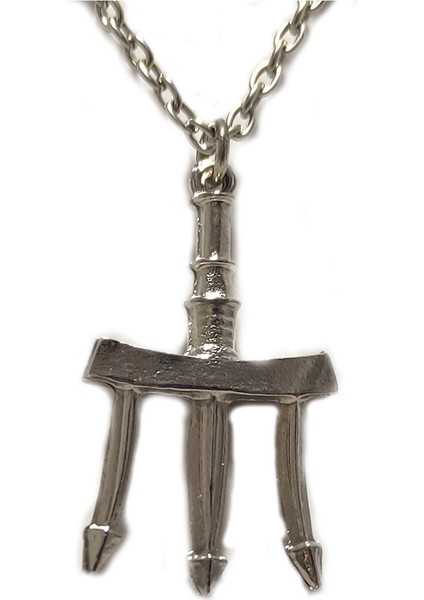 Percy Jackson Trident Gümüş Kaplama Zincir Kolye