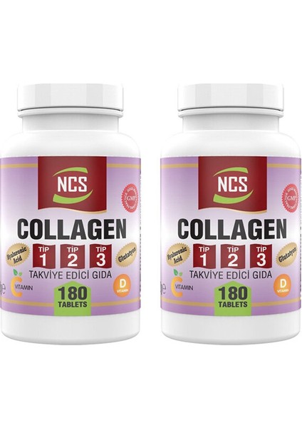 Kollajen 1000 Mg Tip 1-2-3 Vitamin C - E 180 Tablet 2 Kutu