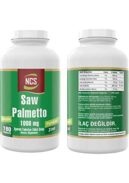 Saw Palmetto 180 Tablet & Nevfix Vitamin D3-K2 120 Tablet fiyatları
