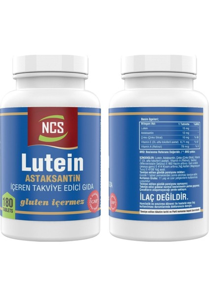 Lutein Astaksantin 180 Tablet & Nevfix Vitamin D3-K2 120 Tab