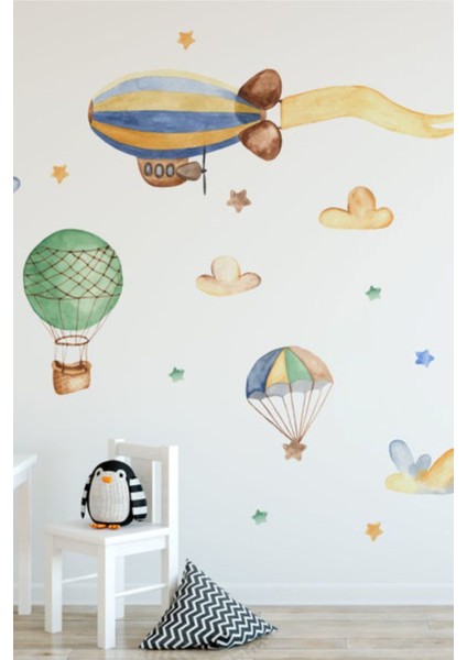 Sıcak Hava Balonları Duvar Stickerı