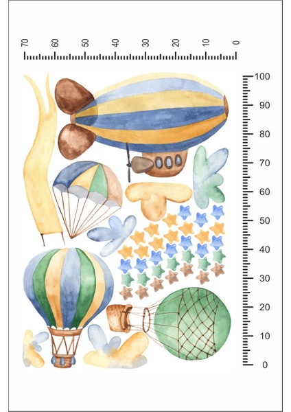 Sıcak Hava Balonları Duvar Stickerı modelleri