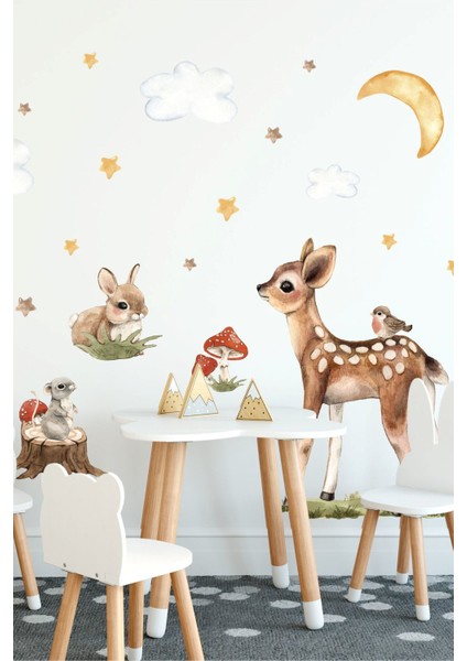 Sevimli Hayvancıklar Duvar Stickerı