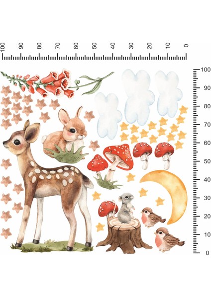 Sevimli Hayvancıklar Duvar Stickerı