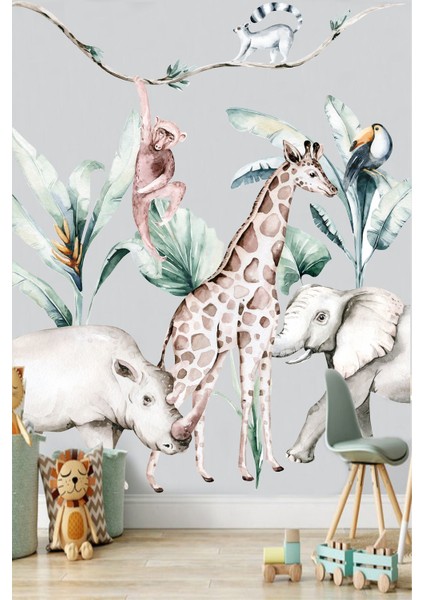 Afrikan Safari Duvar Stickerı