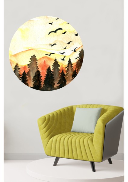 Yuvarlak Bohem Gündoğumu Duvar Stickerı fiyatları