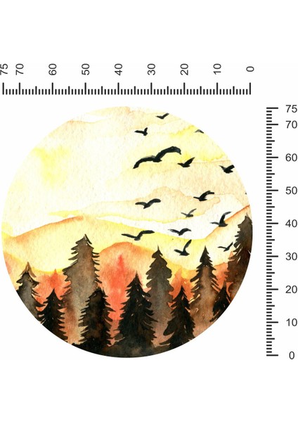 Yuvarlak Bohem Gündoğumu Duvar Stickerı modelleri