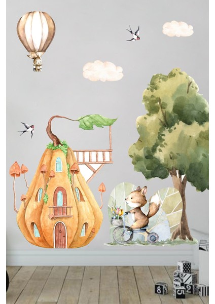 Balkabağı Evi Duvar Stickerı
