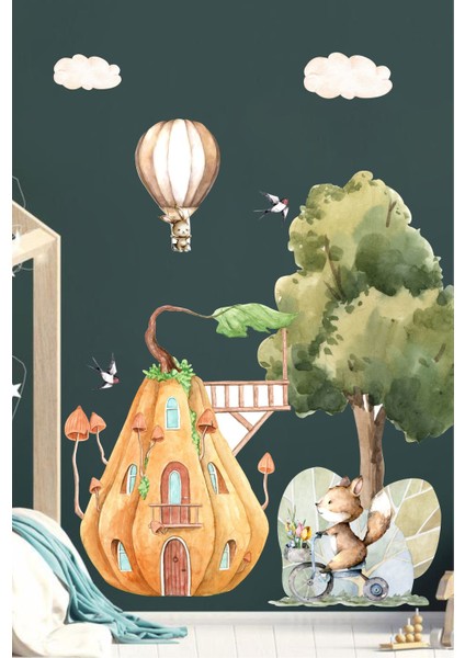Balkabağı Evi Duvar Stickerı fiyatları