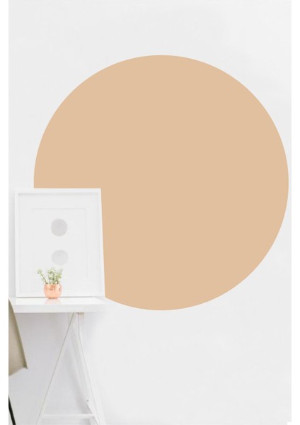Bohem Yuvarlak Duvar Stickerı Açık Somon Rengi
