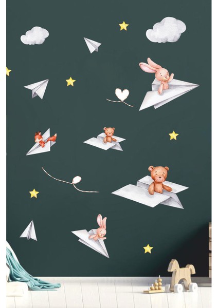 Kağıttan Uçaklar Duvar Stickerı modelleri