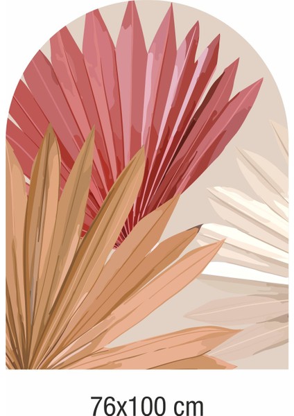 Oval Bohem Botanical Duvar Stickerı modelleri