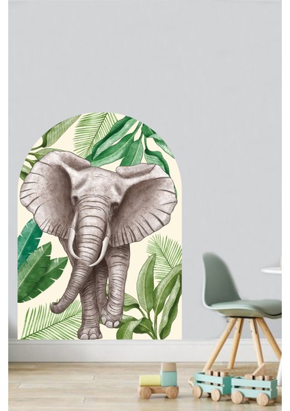 Oval Bohem Afrikan Elephant Duvar Stickerı fiyatları