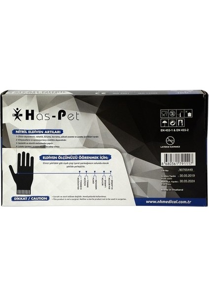 Nitril Pudrasız Eldiven Siyah 100'LÜ fiyatları