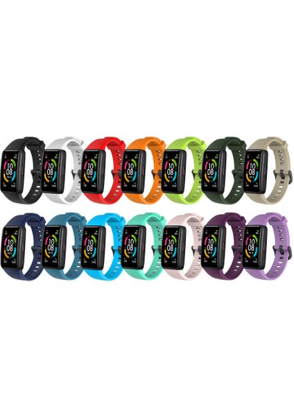 Honor Band 6 Uyumlu (Renkli Şık Tasarım) Spor Jel Silikon Kordon fırsatları