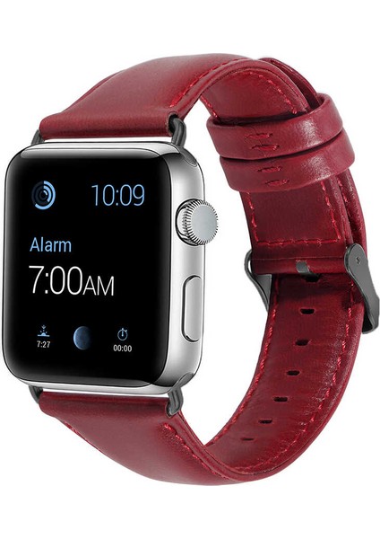Apple Watch Seri 2/3/4/5/6/se 44MM Uyumlu Luxury Leather Deri Kordon No8