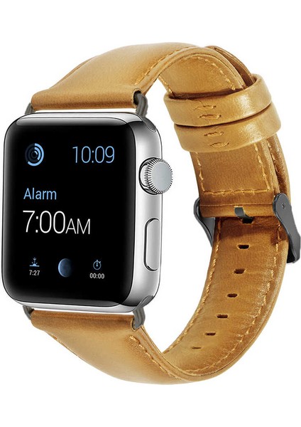 Apple Watch Seri 2/3/4/5/6/se 44MM Uyumlu Luxury Leather Deri Kordon No3