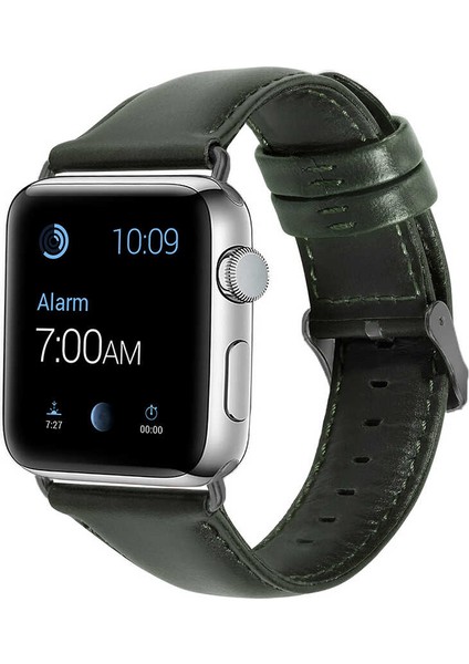 Apple Watch Seri 2/3/4/5/6/se 44MM Uyumlu Luxury Leather Deri Kordon No9