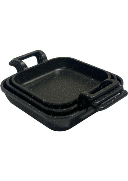 Kare Döküm Sahan Siyah 24 cm ZK-975