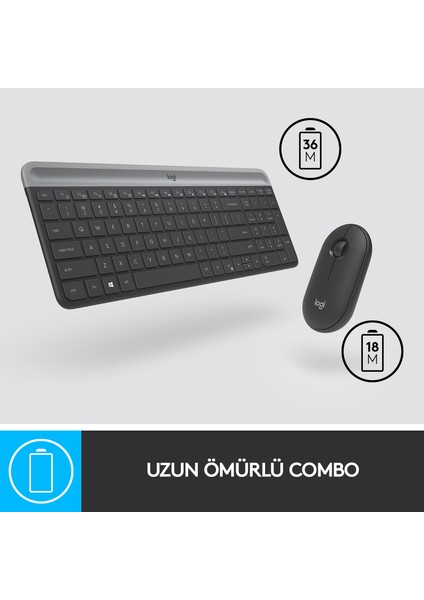 LOGITECH MK470 KABLOSUZ SET USB SİYAH 920-009435