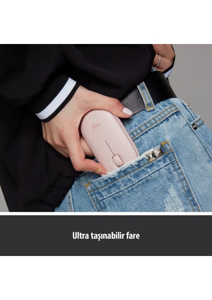 M350 Pebble Sessiz Kablosuz Kompakt Mouse - Pembe