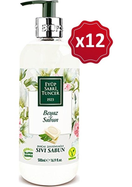 Beyaz Sabun Sıvı Sabun 500 ml x 12