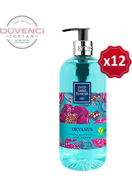 Doğal Zeytinyağlı Sıvı Sabun Okyanus 500 ml x 12 Adet