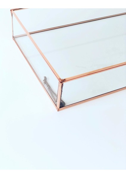 Rose Bakır Kapaklı Cam Takı Kutusu modelleri