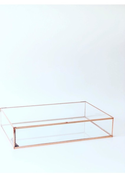 Rose Bakır Kapaklı Cam Takı Kutusu fırsatları